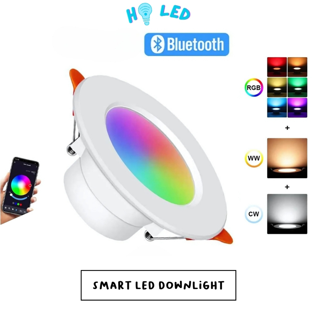 Lampu Downlight Smart LED Bluetooth 10W RGB