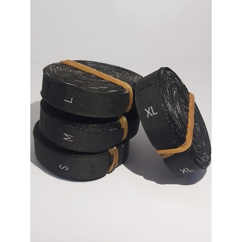 HITAM Size Label Rajut Woven Ready Stock, Size Tag
