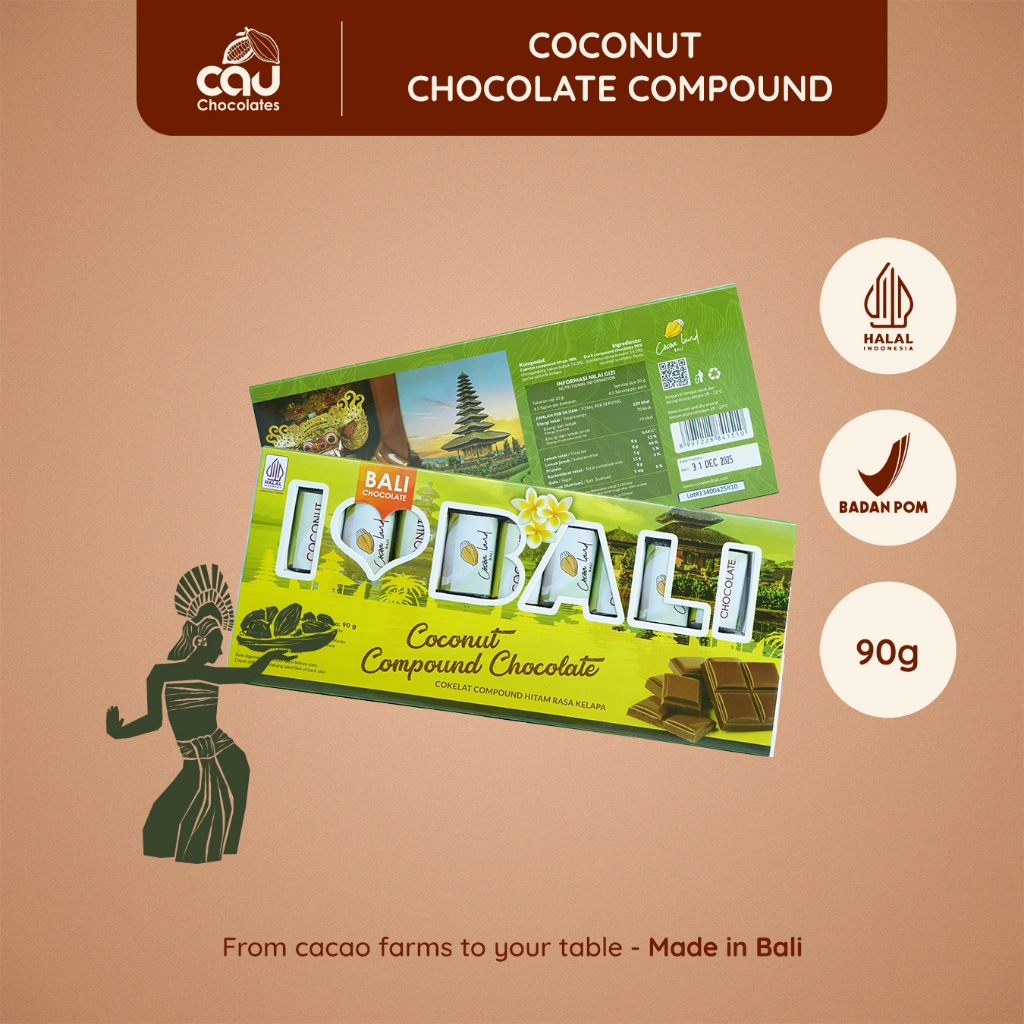 

Cocoa Land - Compound Chocolate I LOVE BALI Coconut - 90 gr