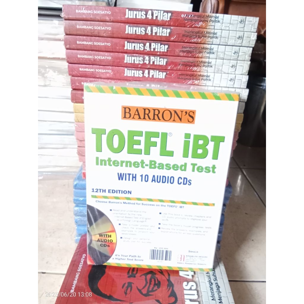 ORIGINAL BUKU BARRON'S TOEFL IBT ONTERNET BASED TEST TANPA CD ED 12