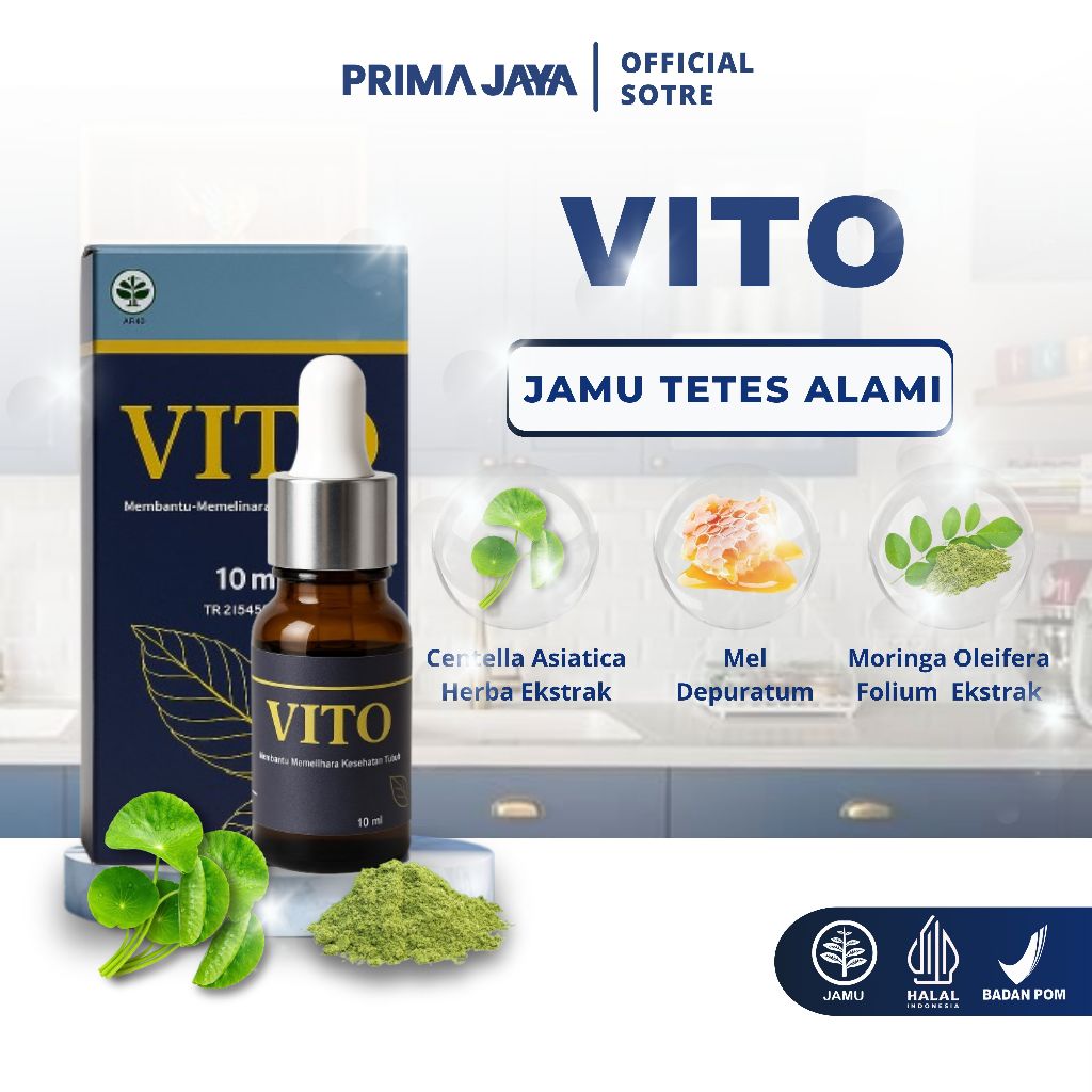 

VITO JAMU TETES HERBAL\PRIMA JAYA\MENINGKATKAN IMUNITAS TUBUH\MENJAGA KESEHATAN KULIT\100% ORIGINAL