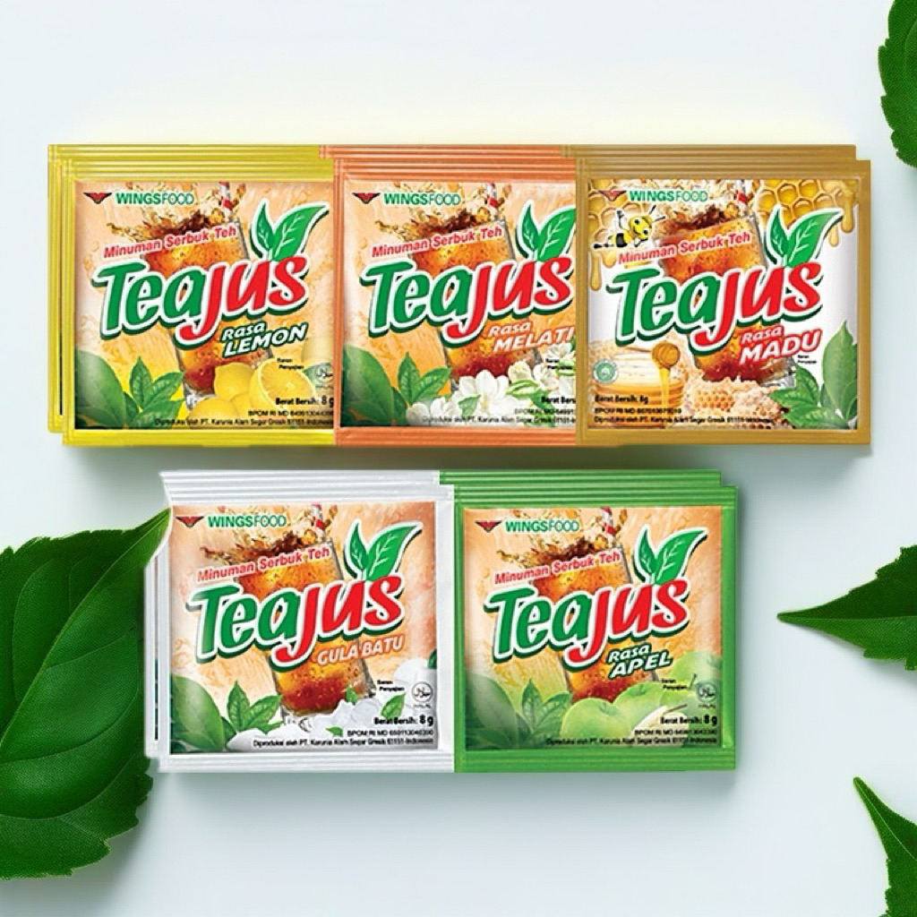 

teajus minuman serbuk siap saji aneka rasa (1renceng/10 sachet)