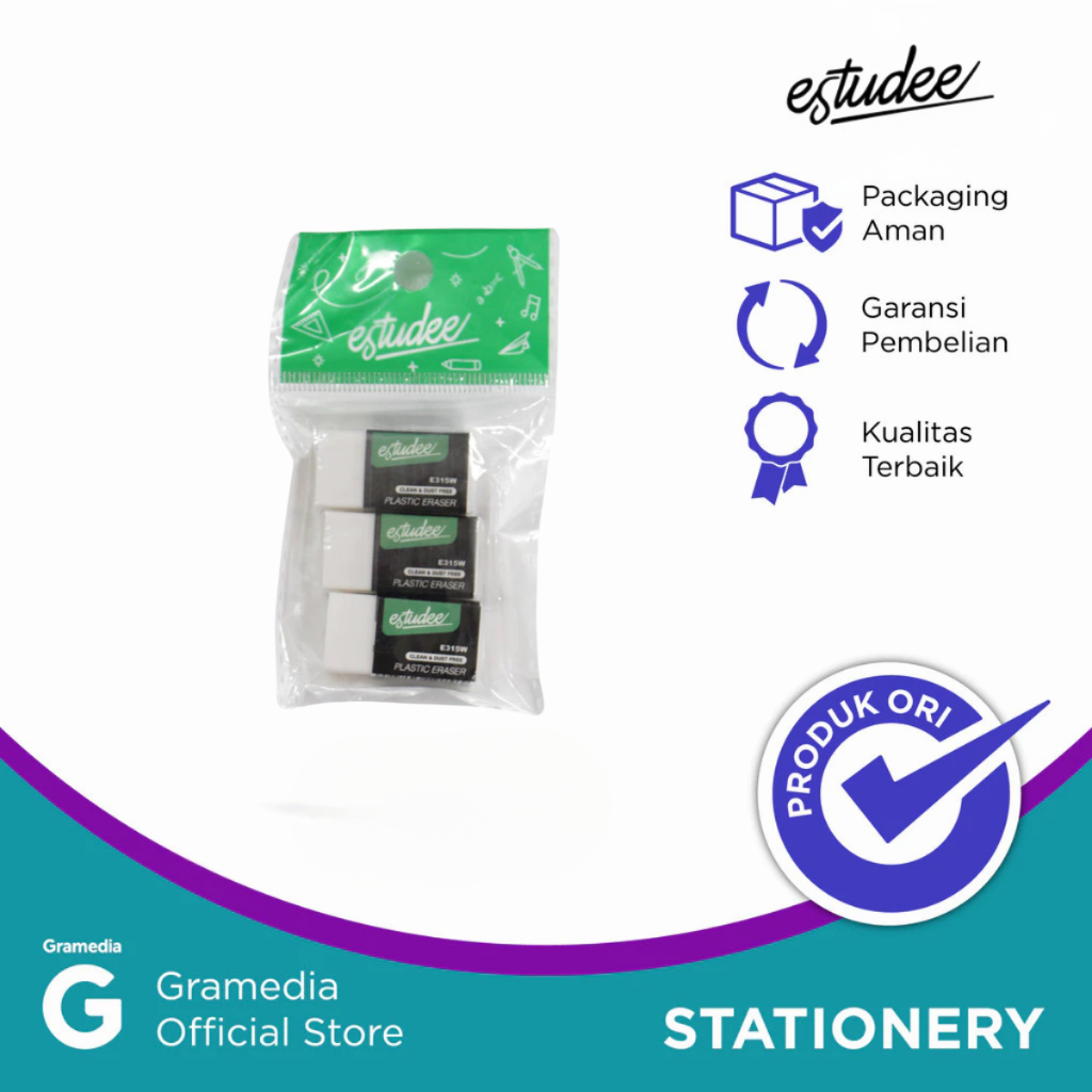 

Estudee Eraser White E315W Set 3