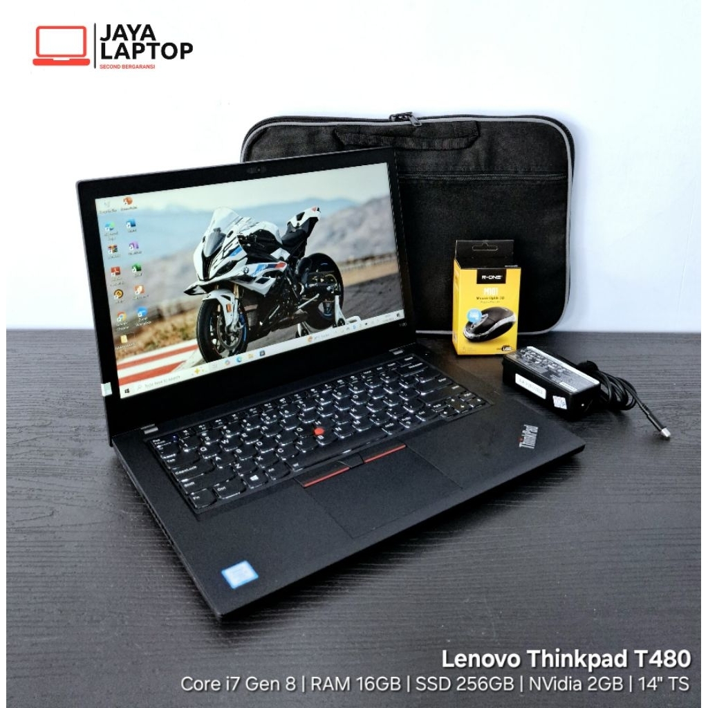 Lenovo Thinkpad T480 Core i7 Gen 8 RAM 16GB SSD 256GB NVidia GeForce MX150 2GB Laptop Design Gaming 