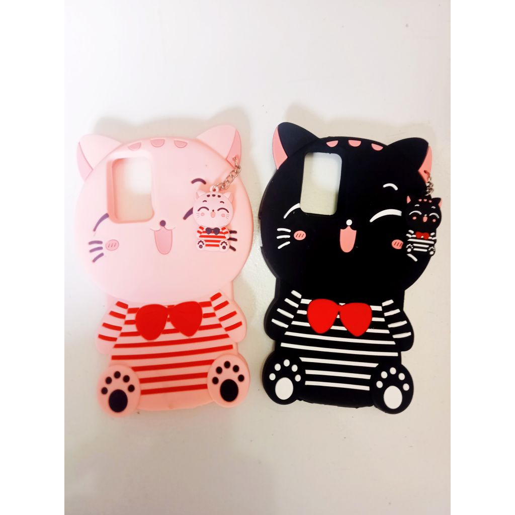 case 3D boneka kucing silikon casing Oppo A16 A54 A55