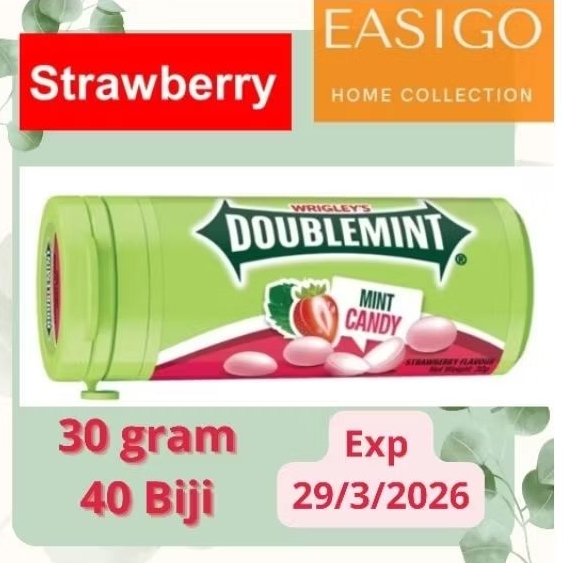 

WRIGLEY'S DOUBLEMINT PERMEN MINT 30 GRAM (BUKAN PERMEN KARET)