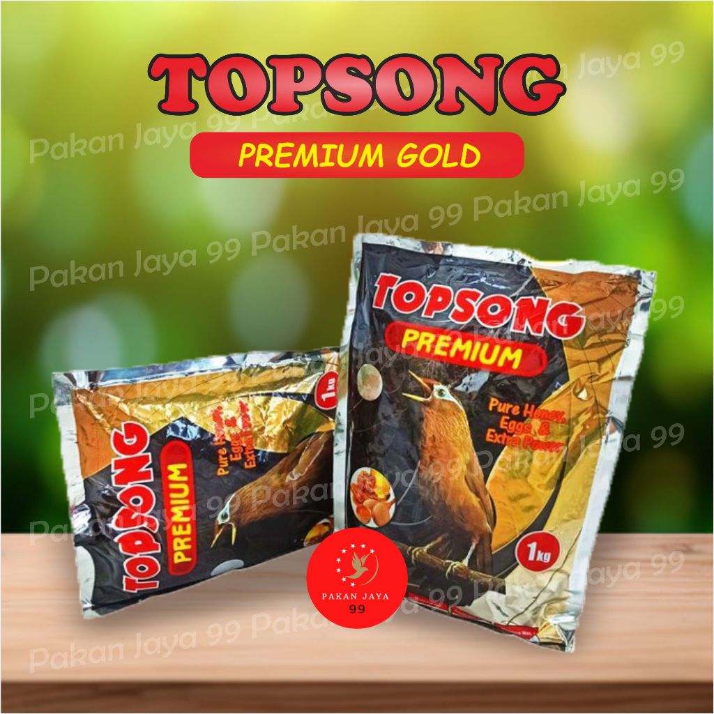 READY TOPSONG PREMIUM 1 KG VOER TOPSONG PAKAN  BURUNG WAMBI HWA MEI MURAI CENDET PROTEIN TINGGI