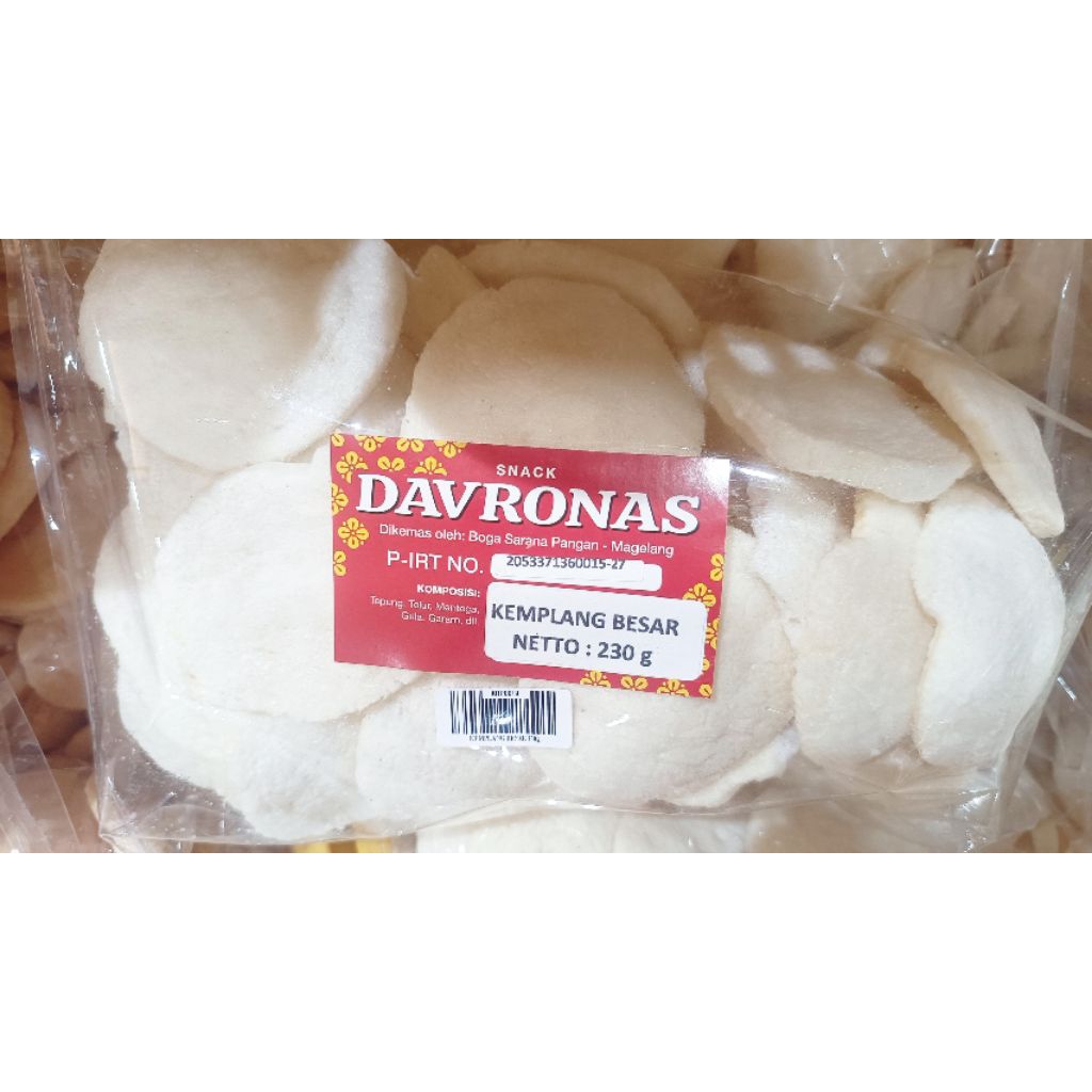 

Kemplang Besar Davronas 230 gram / Kerupuk Kemplang