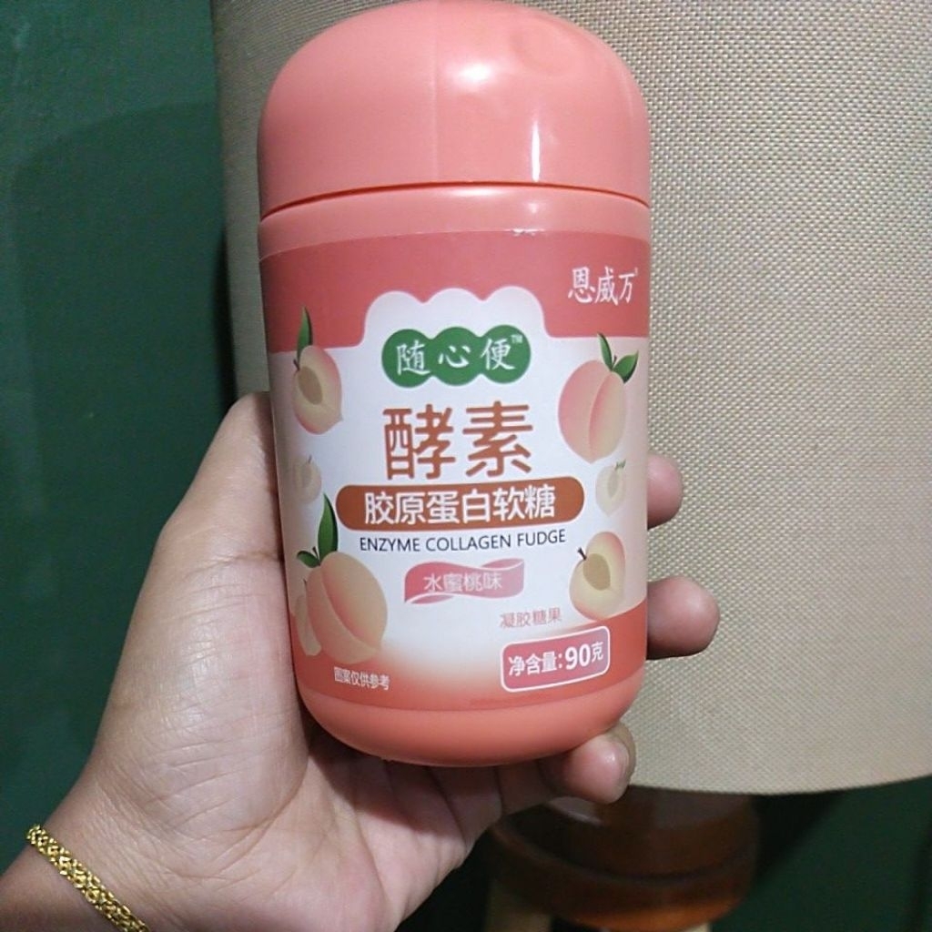 ENZYME COLLAGEN FUDGE PEACH PLAVOUR Kolagen pencerah kulit dan menurunkan berat badan