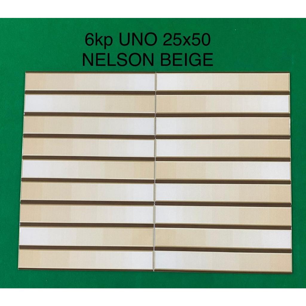 Keramik Uno 25x50 Nelson Beige - Kilat Medan