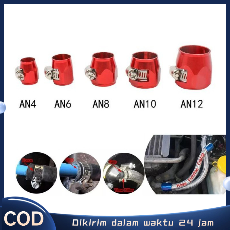 Clamp Selang Bensin Klem Selang Bensin Aluminium Oli Klip Selang Untuk Mobil An4 / An6 / An8 / An10 