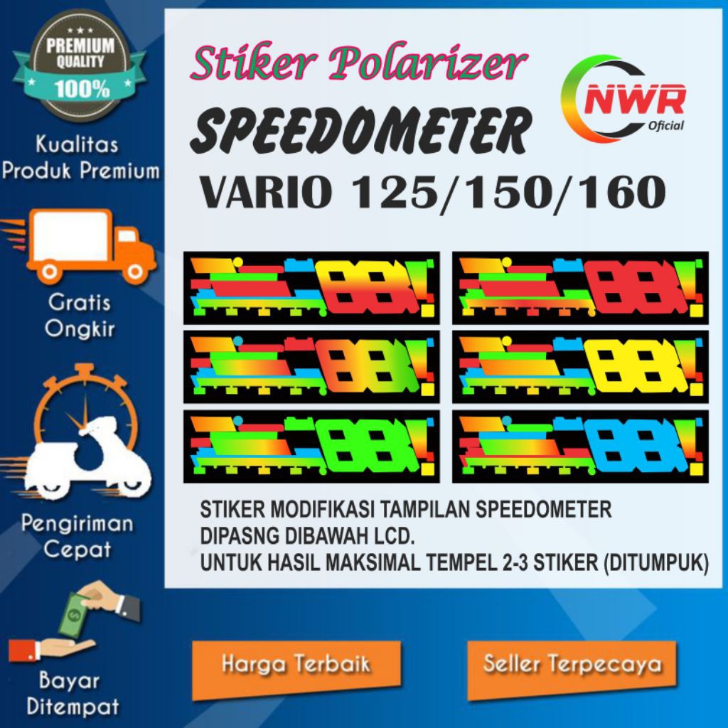 STIKER LCD VARIO 150 / 125 / 160 NEW STICKER LCD SPEEDOMETER VARIO 125 NEW