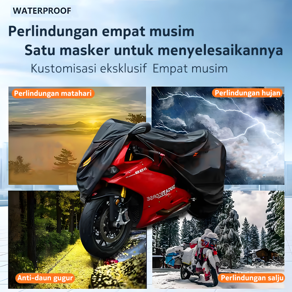 New Deals 100% Waterproof Sarung Motor Pvc Pelindung Penutup Motorcycle Mantel Beat Mio Vario Nmax