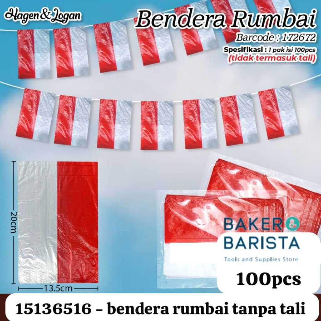 Bendera Stick RI 10pcs Hiasan Bendera Republik Indonesia