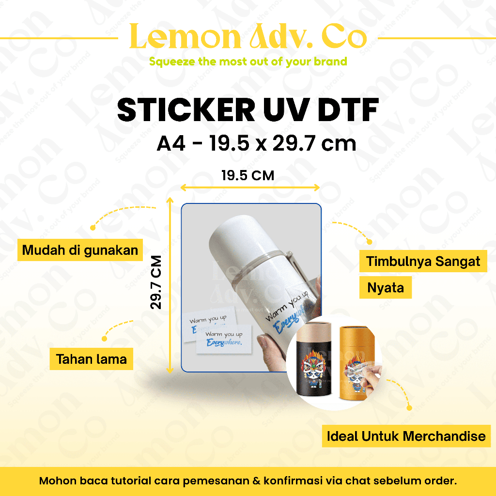 

PRINT STICKER UV DTF | UV DECAL KERING | EMBOSSED UV STICKER (19.5 x 29.7cm - A4)