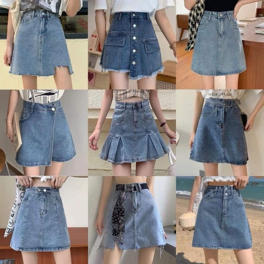 Rok mini jeans korea style
