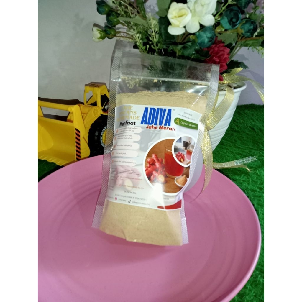 

serbuk minuman jahe ADIVA 2 in 1.jahe merah rendah gula.