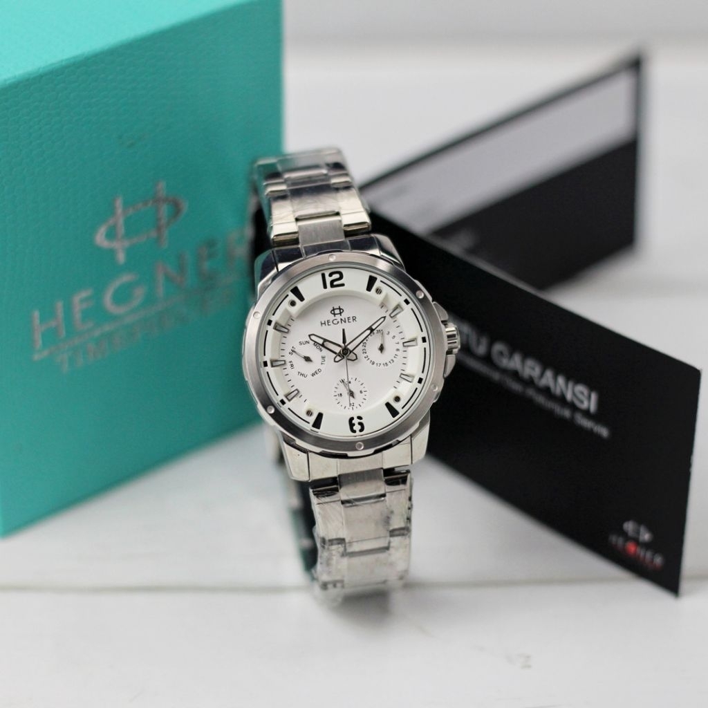Hegner #6602 #391 #5034 chronomultifungtion jam tangan wanita casual sporty water  resistant