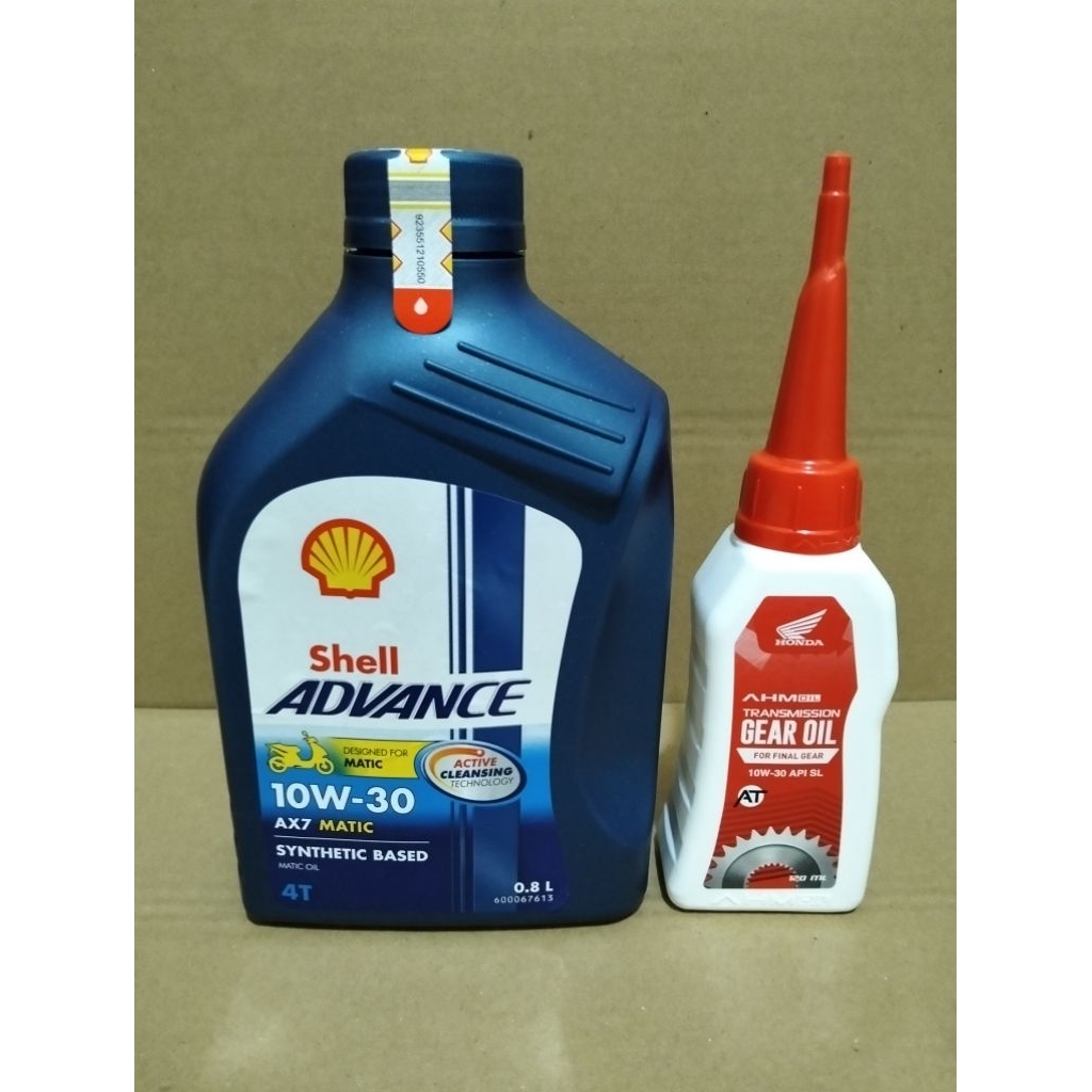 OLI/OIL SHELL AX7 0,8 METIK / SCOOTER DAN AHM GEAR PELUMAS OLI MESIN MOTOR HONDA METIC
