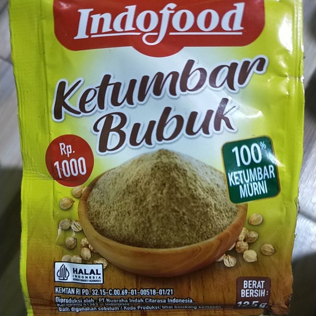 

Indofood ketumbar 12,5g x 12 saset