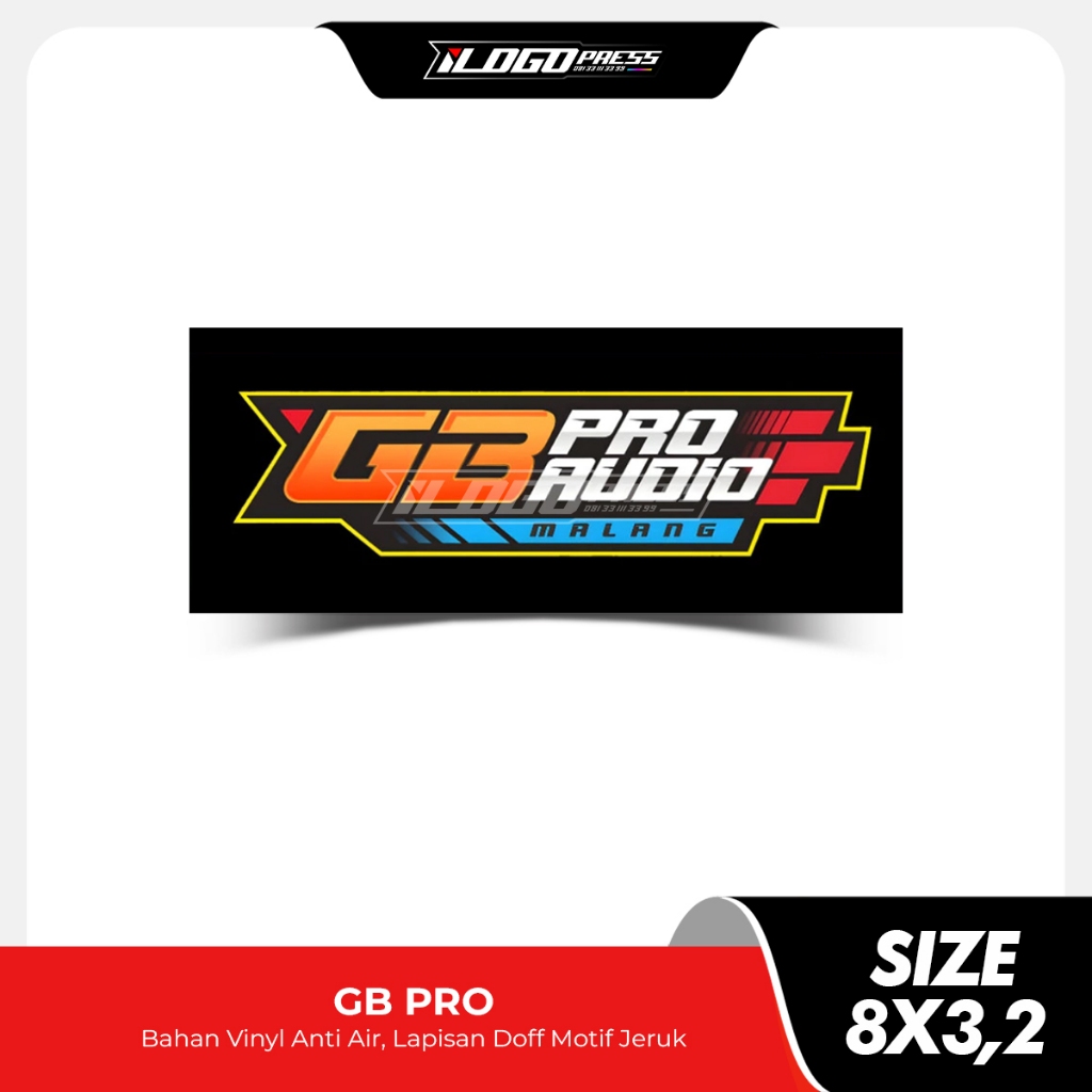 

GB PRO AUDIO - Stiker Sound System Bahan Vinyl Premium Anti Air Doff Motif Jeruk