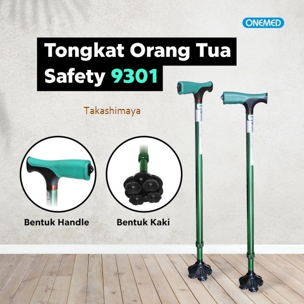 Tongkat Orang Tua Onemed 9301 Alat Bantu Jalan Orang Tua