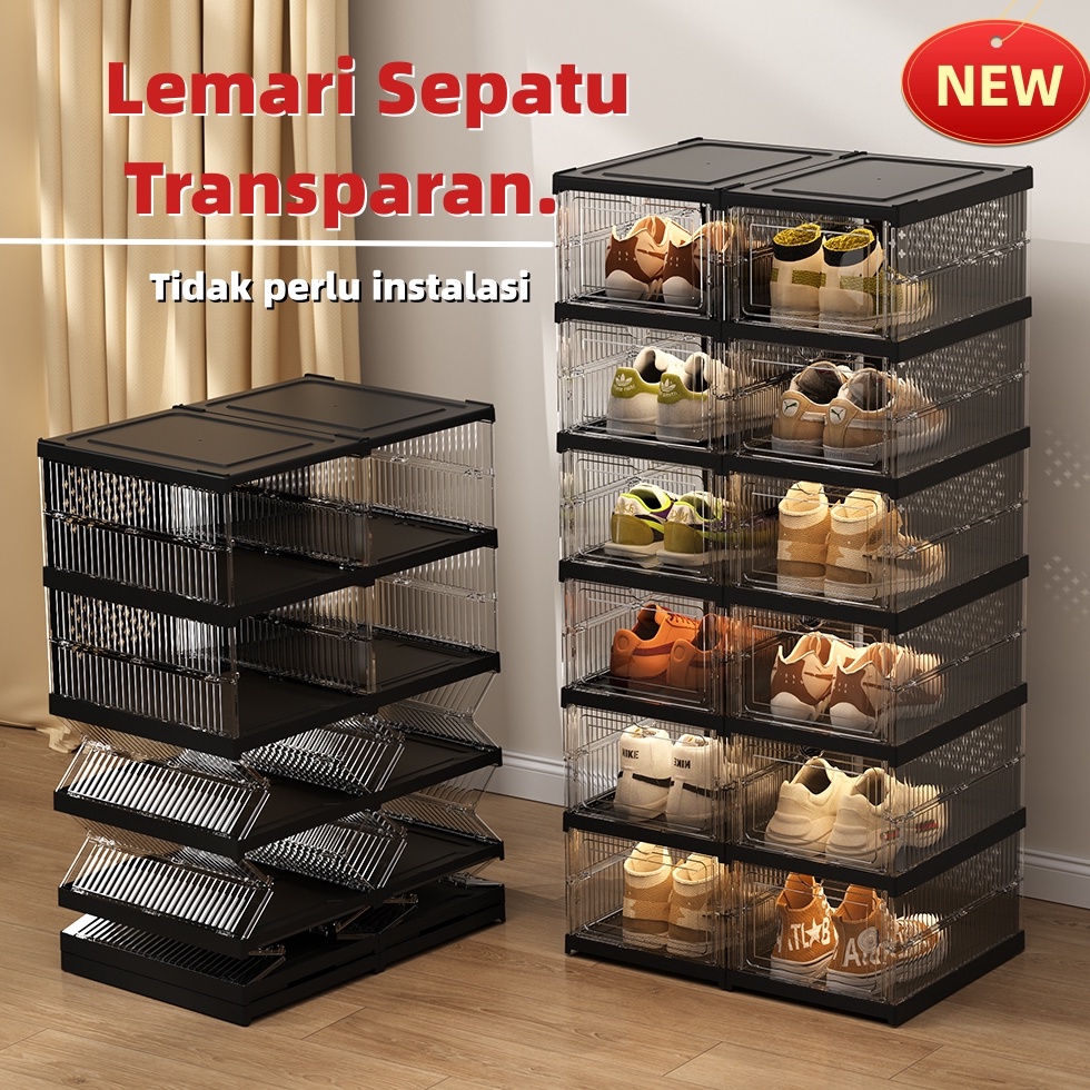 Memang Keren CODKotak Sepatu Transparant Murah Lebih Tebal Dan Kuat Kotak Sepatu Ukuran Ekstra Besar