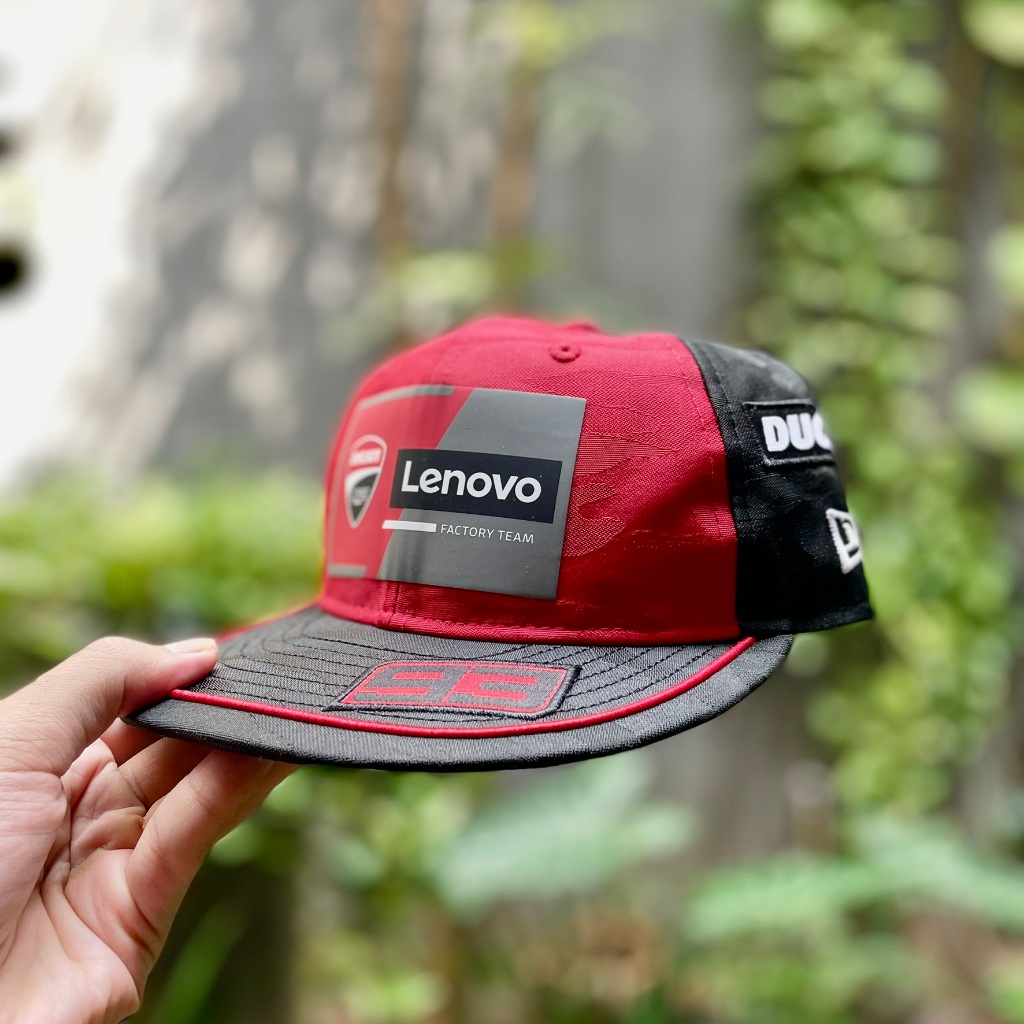 Topi Marc Marquez Ducati Lenovo Team Caps 2025, MotoGP Original New Era – BRAND NEW