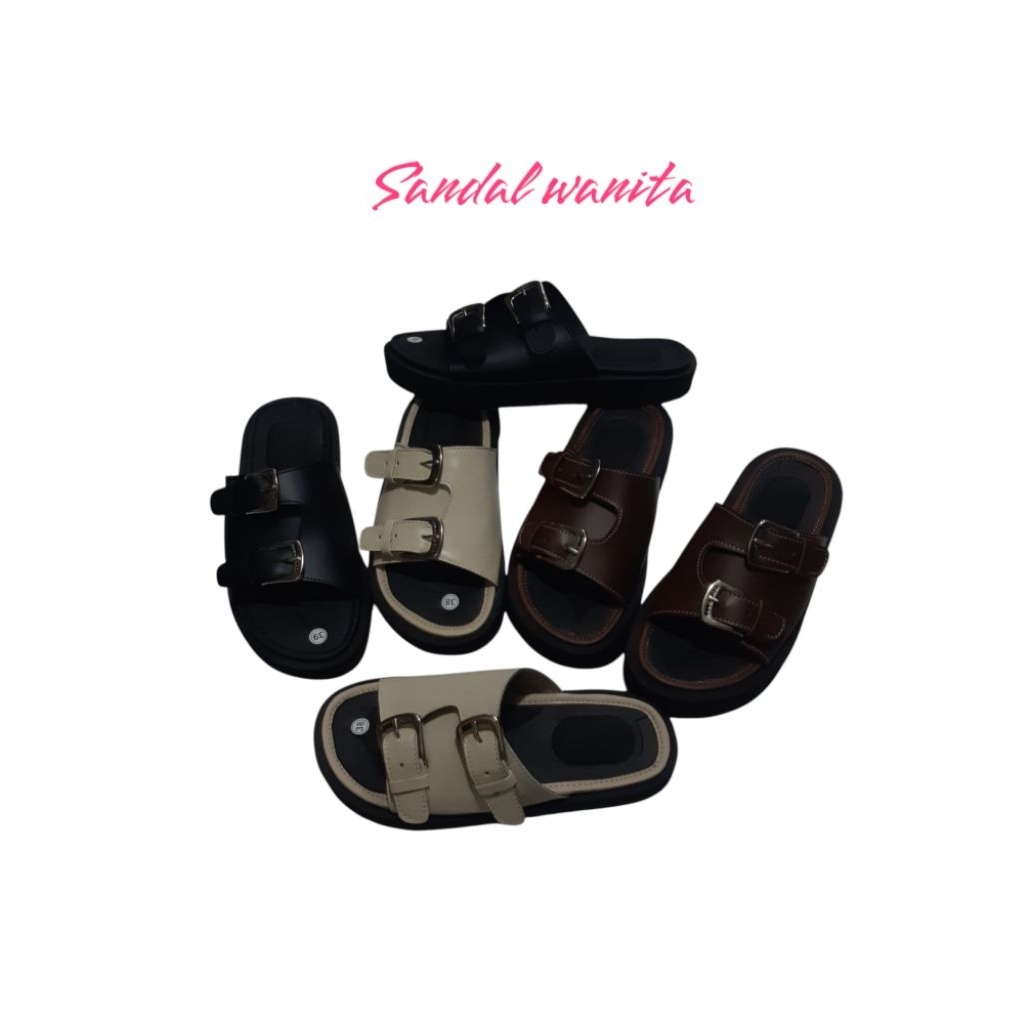 sandal wanita sol spon tebal