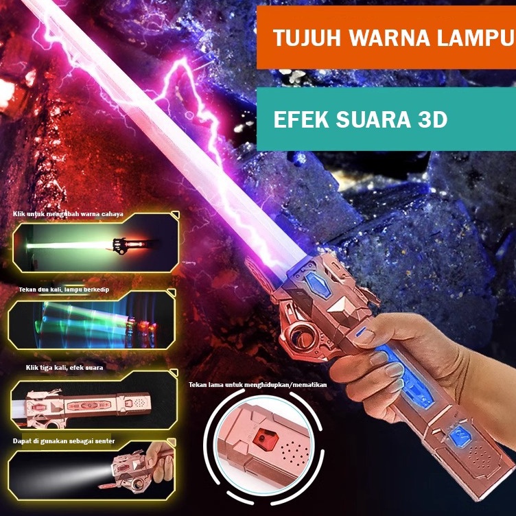 KODE X6B QH223344  Star Wars Mainan Laser Lightsaber Cosplay Pistol Mainan