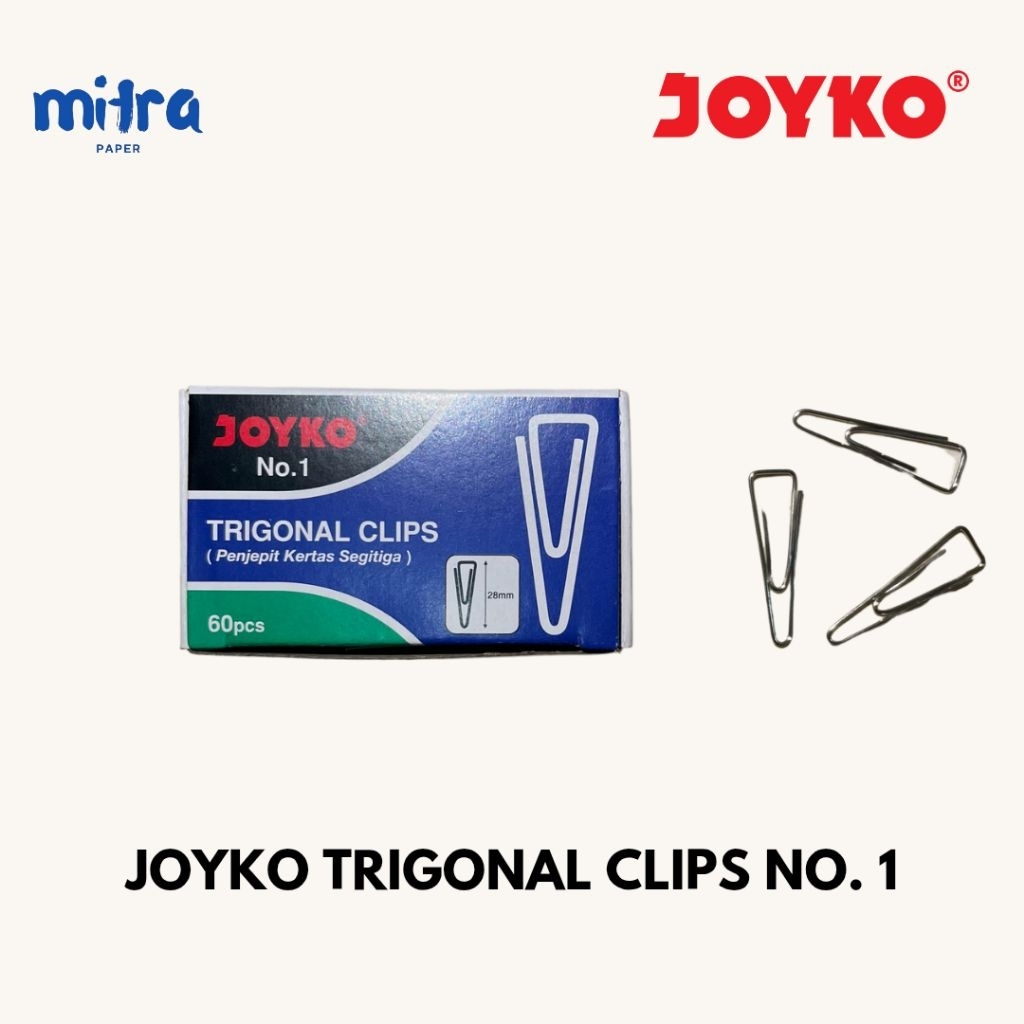 

JOYKO - Paper Clip Trigonal No 1. / Harga 1 Pack Isi 60 Pcs.