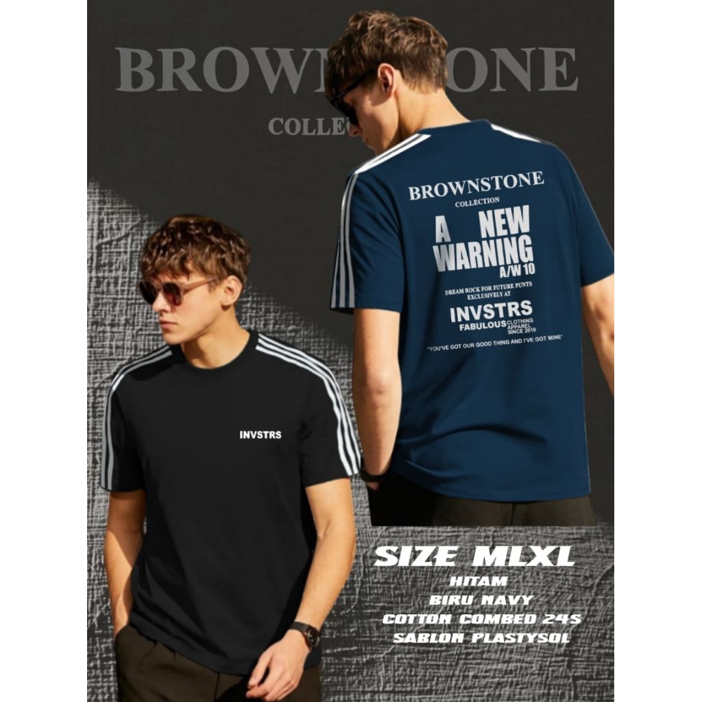 baju kaos distro pria dewasa investors | cotton combeds 24s (1pc)