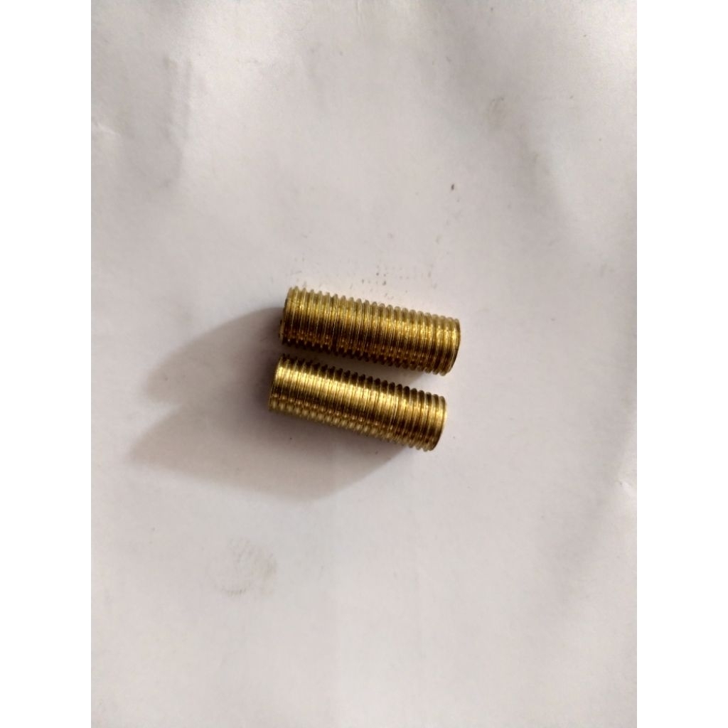 (1Pcs) Bos/Shock Drat M8 kuning. Drat dalam 12, Drat Luar 14