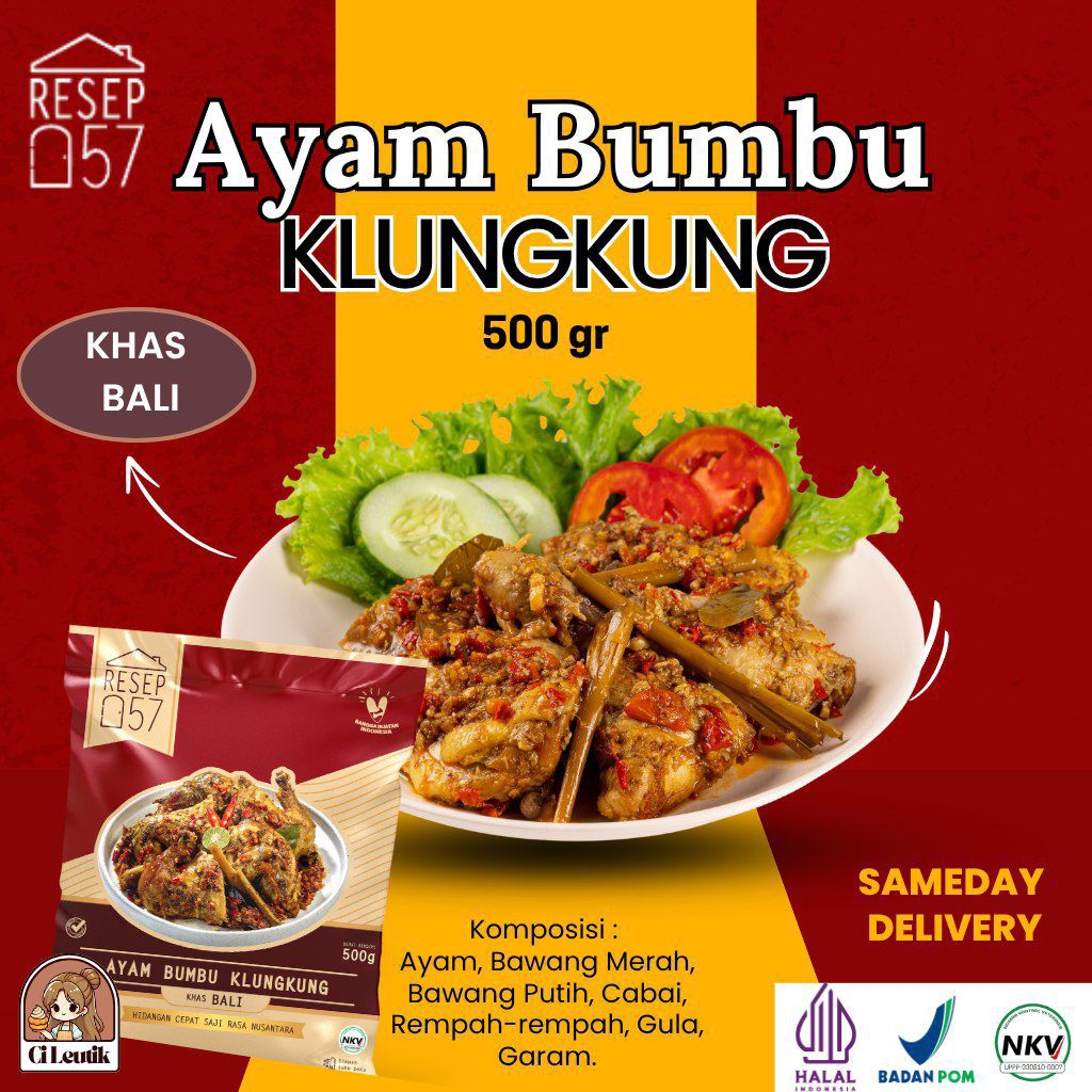 

AYAM BUMBU KLUNGKUNG 500 GR | RESEP 57