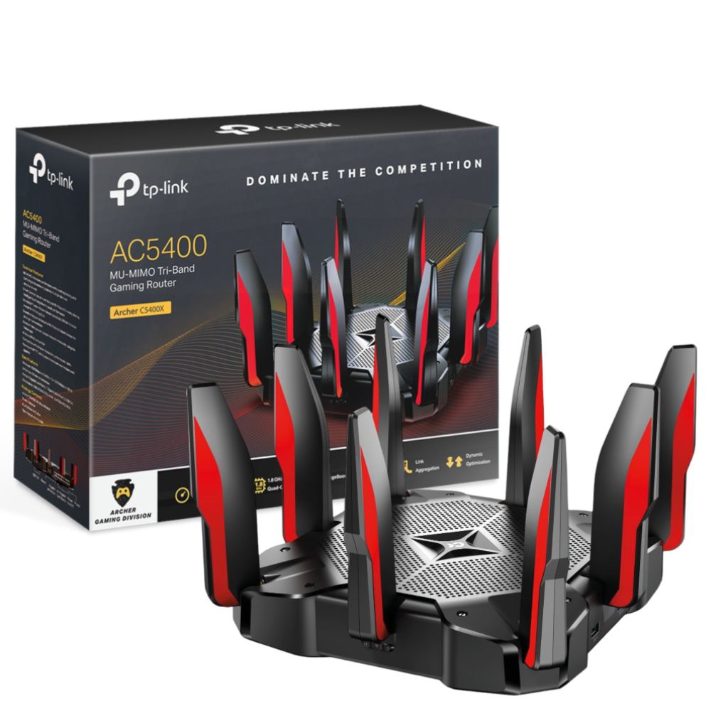 TP-Link Archer C5400X AC5400 Gigabit Dual Band MU-MIMO Wi-Fi 6 Tri-Band Gaming Router