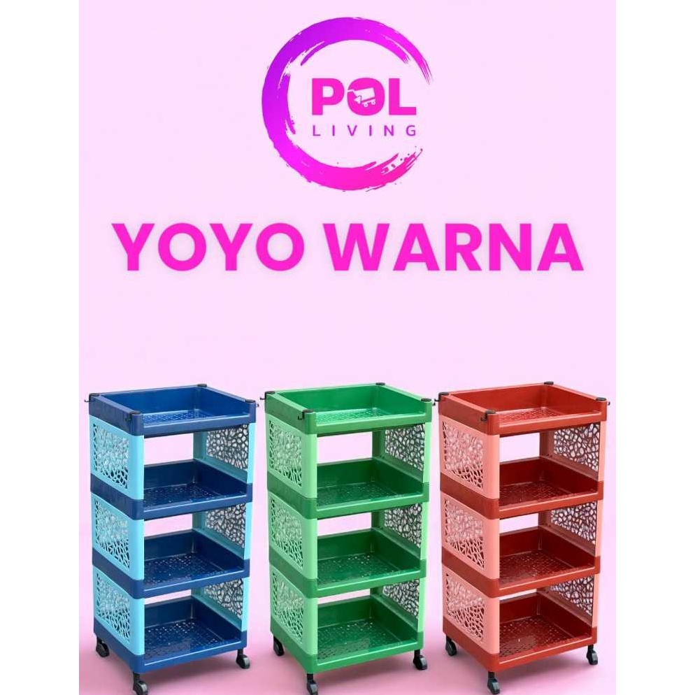 KODE G56C Rak Yoyo 4Susun Ada Rodanya Warna POL PACKING DUS