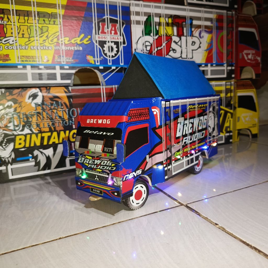 MAINAN TRUK OLENG HOREG MINIATUR TRUK OLELENG BREWOK AUDIO MAINAN MOBIL TRUK