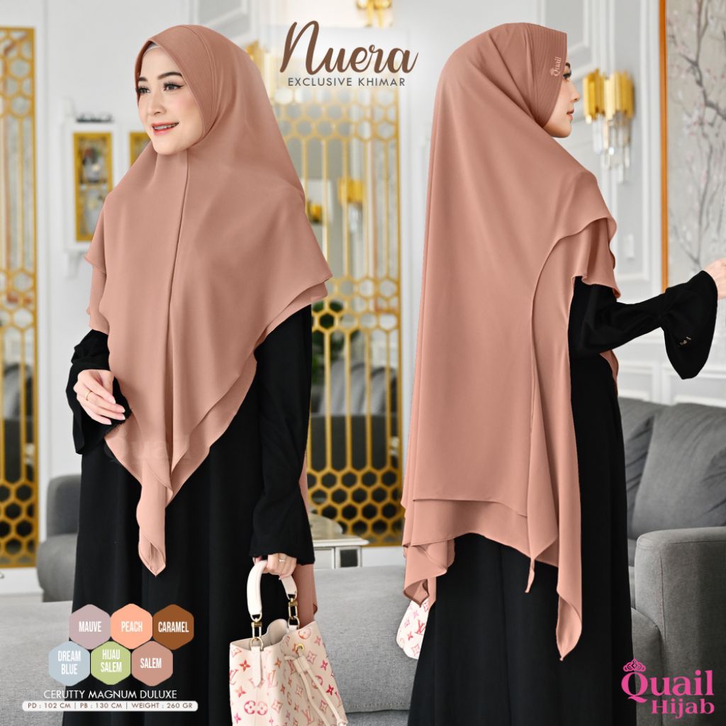 Quail Hijab Instan Bergo Jumbo Premium Ceruty NUERA
