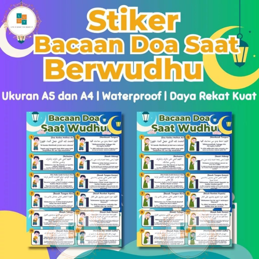 

Stiker Bacaan Doa Saat BerWudhu Ukuran A4 dan A5, Waterproof, Daya Rekat Kuat, Gambar Jelas dan Terang | Bisa COD