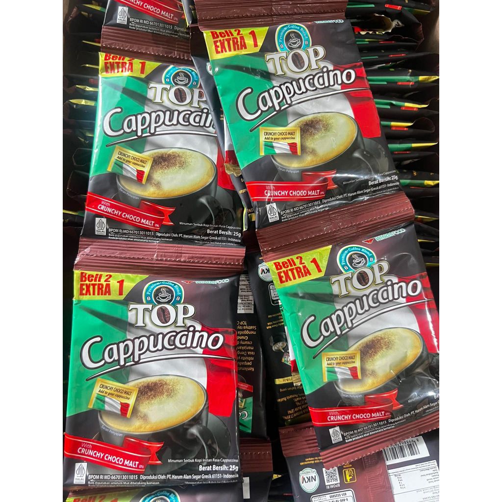 

TOP Cappuccino Instan Coffee 25gr Isi 10+5sachet
