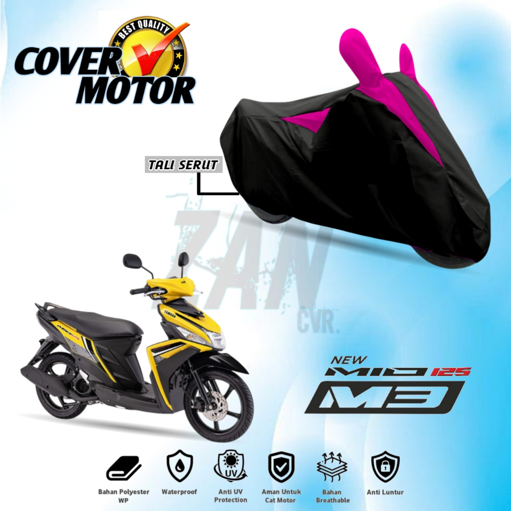 sarung cover motor MIO M3 125, MIO S, MIO SOUL Pelindung motor bahan 100% polyester anti air
