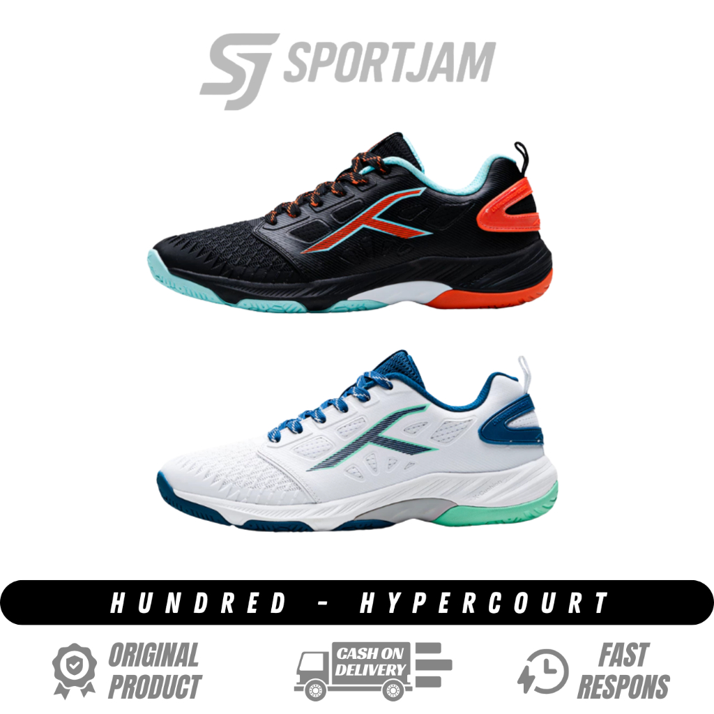 Hundred Hypercourt Sepatu Badminton Bulutangkis Original