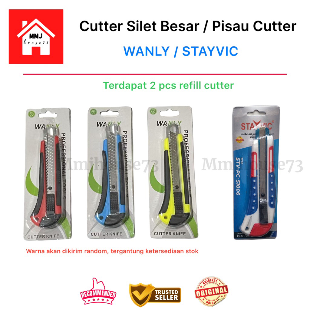 

WANLY/STAYVIC Cutter Silet Besar / Pisau Pemotong Serbaguna