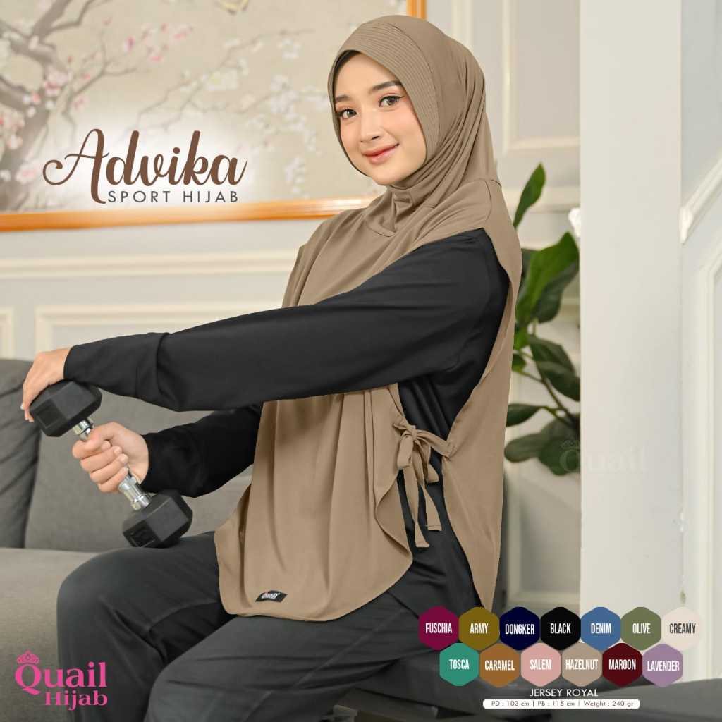 Advika Sport Hijab Original Quail Hijab Advika Quail Hijab Daily Hijab Olahraga Quail Jilbab Sport