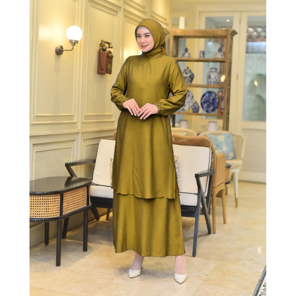 Gamis Malaysia Terbaru/Gamis Malaysia Twill Premium/Gamis Malaysia 2 Layer/Gamis Malaysia Mewah/Gami