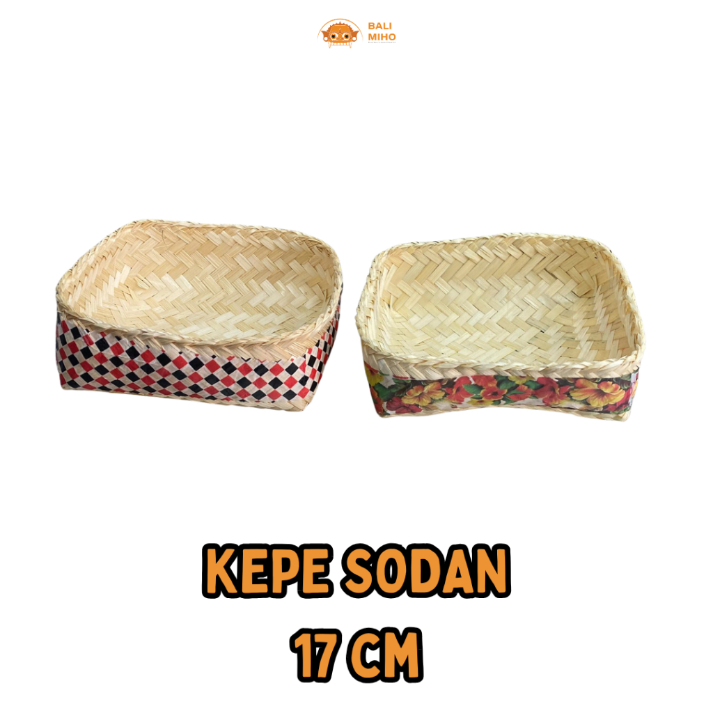 Kepe Sodan 17 cm High Quality - Tamas Bambu Estetik High Quality - Wadah Bambu anyaman