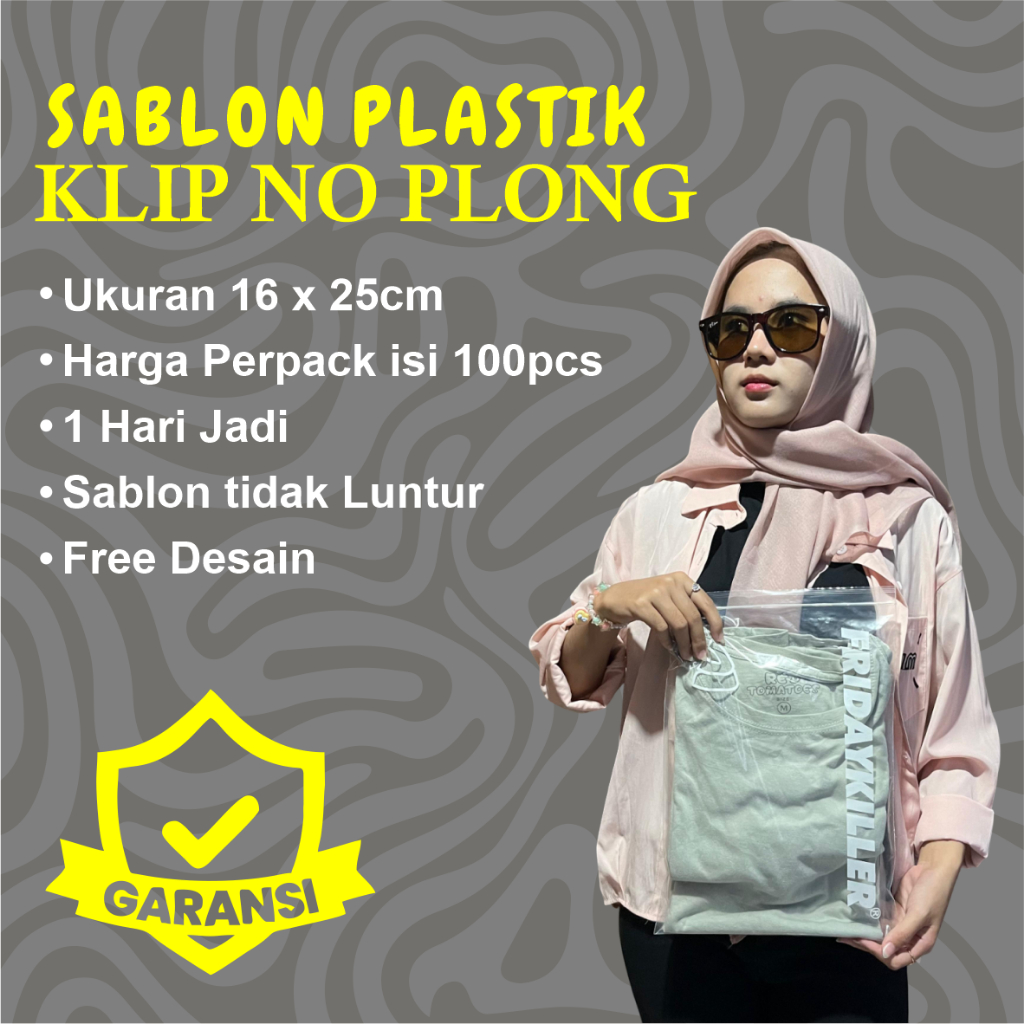 

Plastik Sablon Custom 100 Pcs Klip Polos 16x25 cm FREE DESIGN, Plastik Murah, Plastik Custom, Plastik COD, Plastik Kemeja, Plastik Murah, Plastik Uniqlo, Plastik Zara