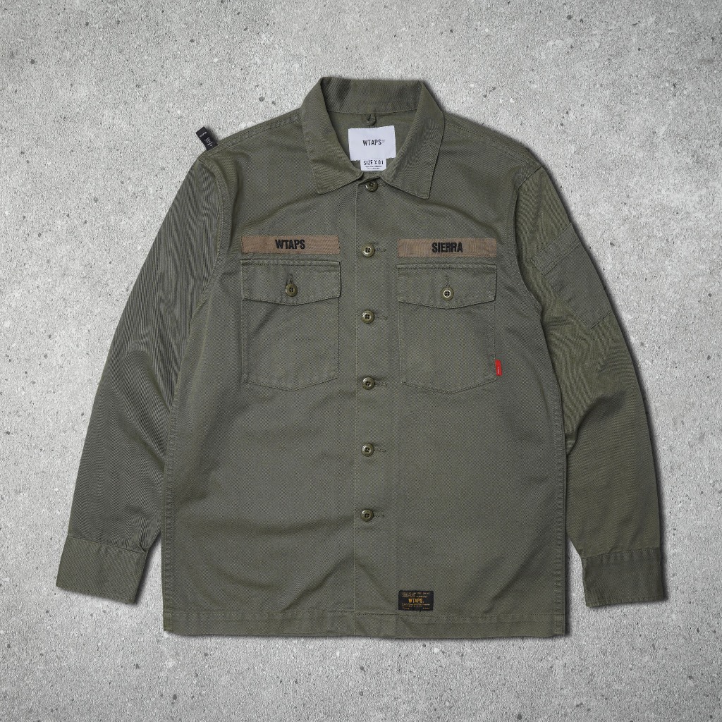 Jaket WTAPS Sierra Millitary Shirt Jacket - Olive Green