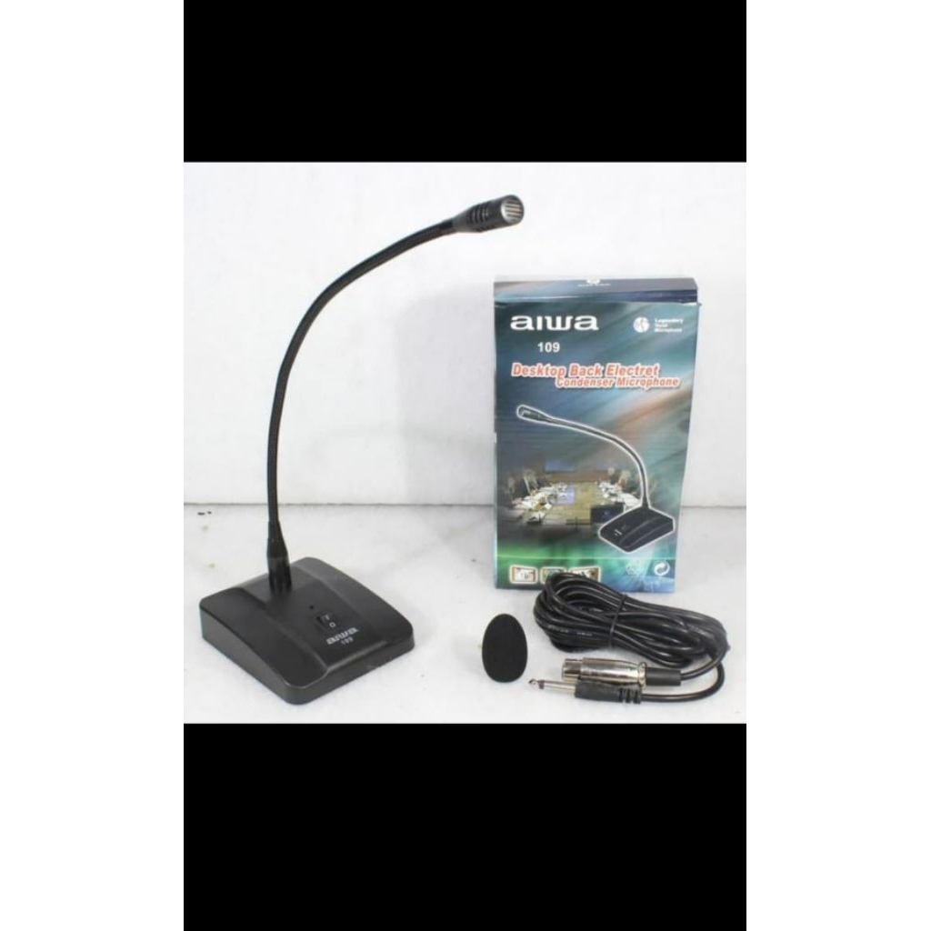 Mic Meja/Mic Podium Condenser Kabel Aiwa AW-109