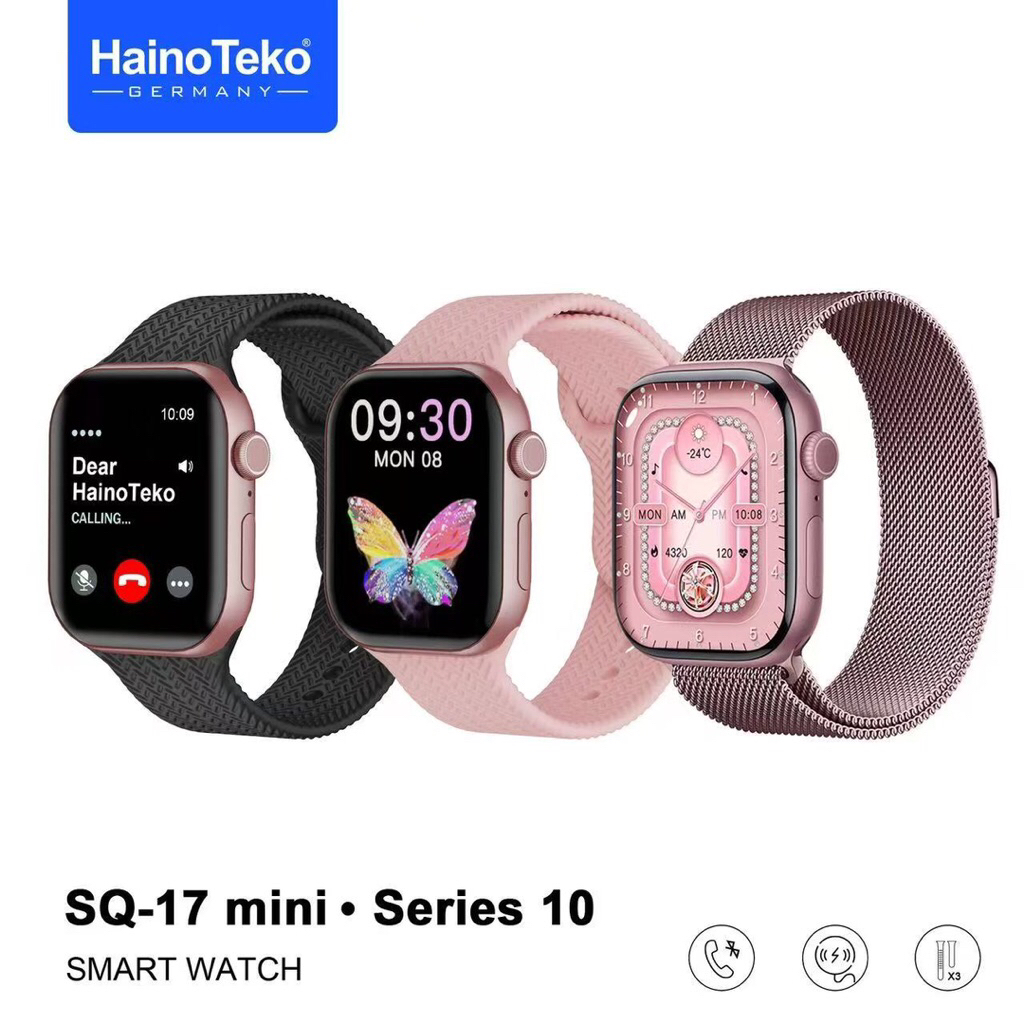Jam Tangan Smart Watch Terbaru SQ-17 mini HainoTeko Germany Smart Watch Bluetooth Call Touch Screen 
